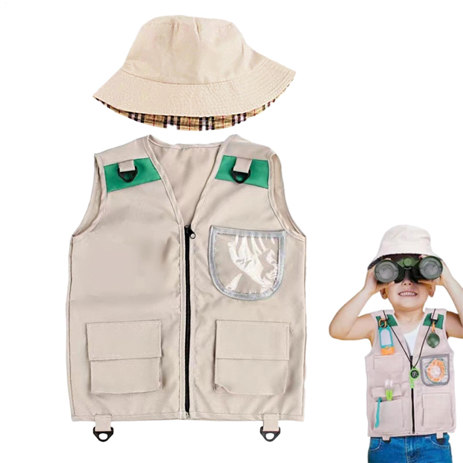 Outdoor Adventure Kit For Kids - Safari Kids Outdoor Explorer Kit,Cargo Vest