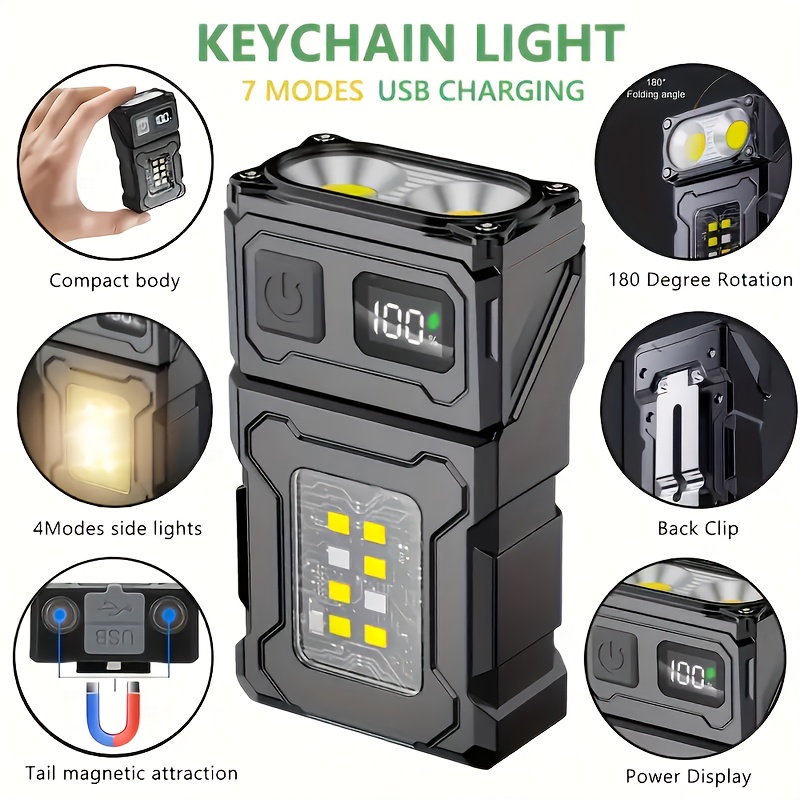 Outdoor Adventure Trips - Mini Rechargeable LED Pocket Flashlight Portable