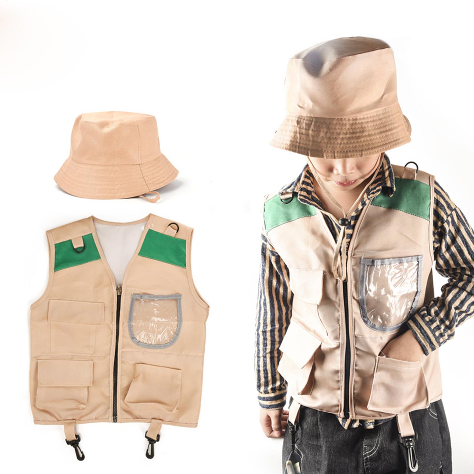 Outdoor Adventure Kit For Kids - Kids Explorer hat and vest Costume