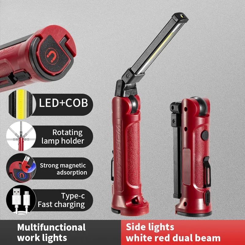 Outdoor Adventure Trips - COB LED Work Light Rechargeable Folding