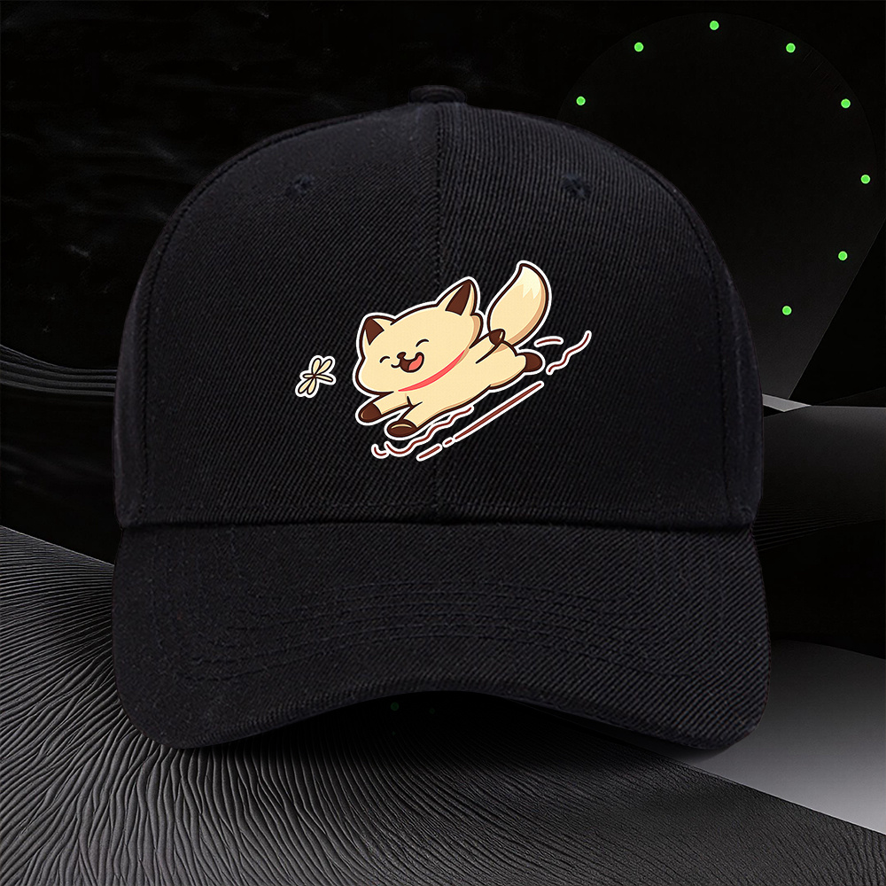 Outdoor Adventure Festival - Cute Cat Print Adjustable Beanie, Men