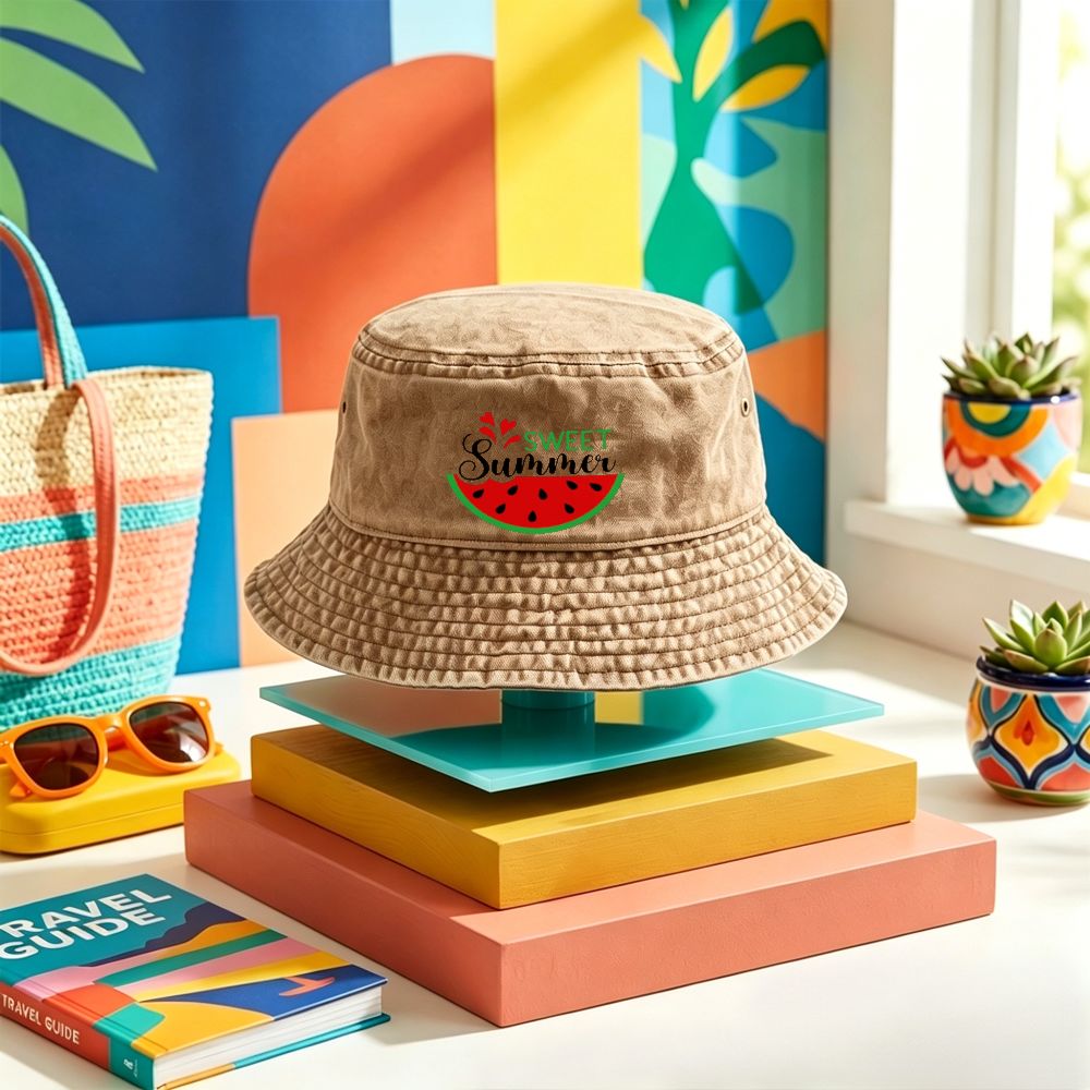 Outdoor Adventure Festival - 1pc Sweet Summer Tropical Print Vintage