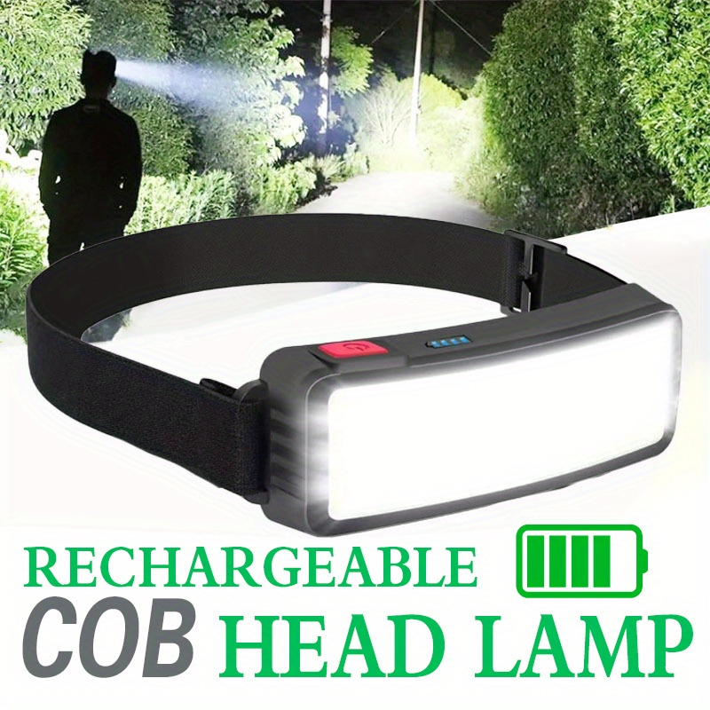 Headlamp Waterproof Rechargeable - Powerful COB LED Headlamp Type-c Rechargeable