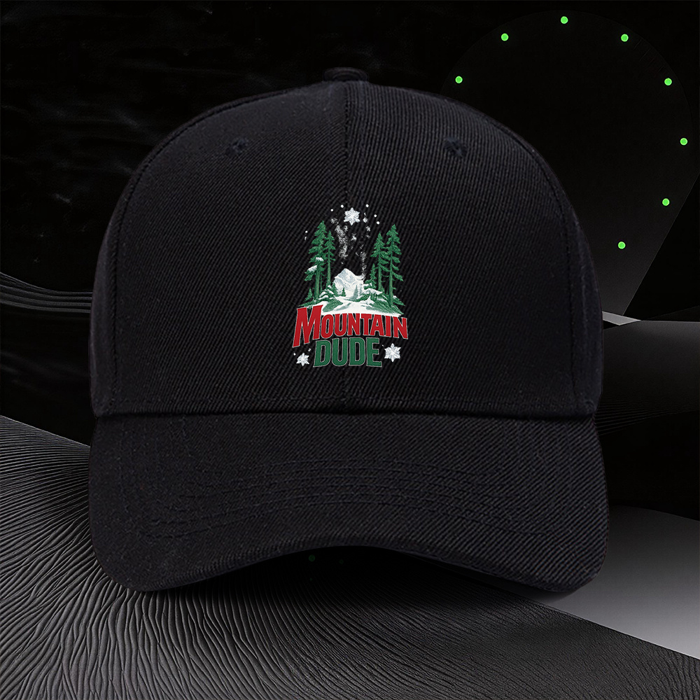 Outdoor Adventure Festival - Mountain Dude Print Adjustable Hat, Unisex
