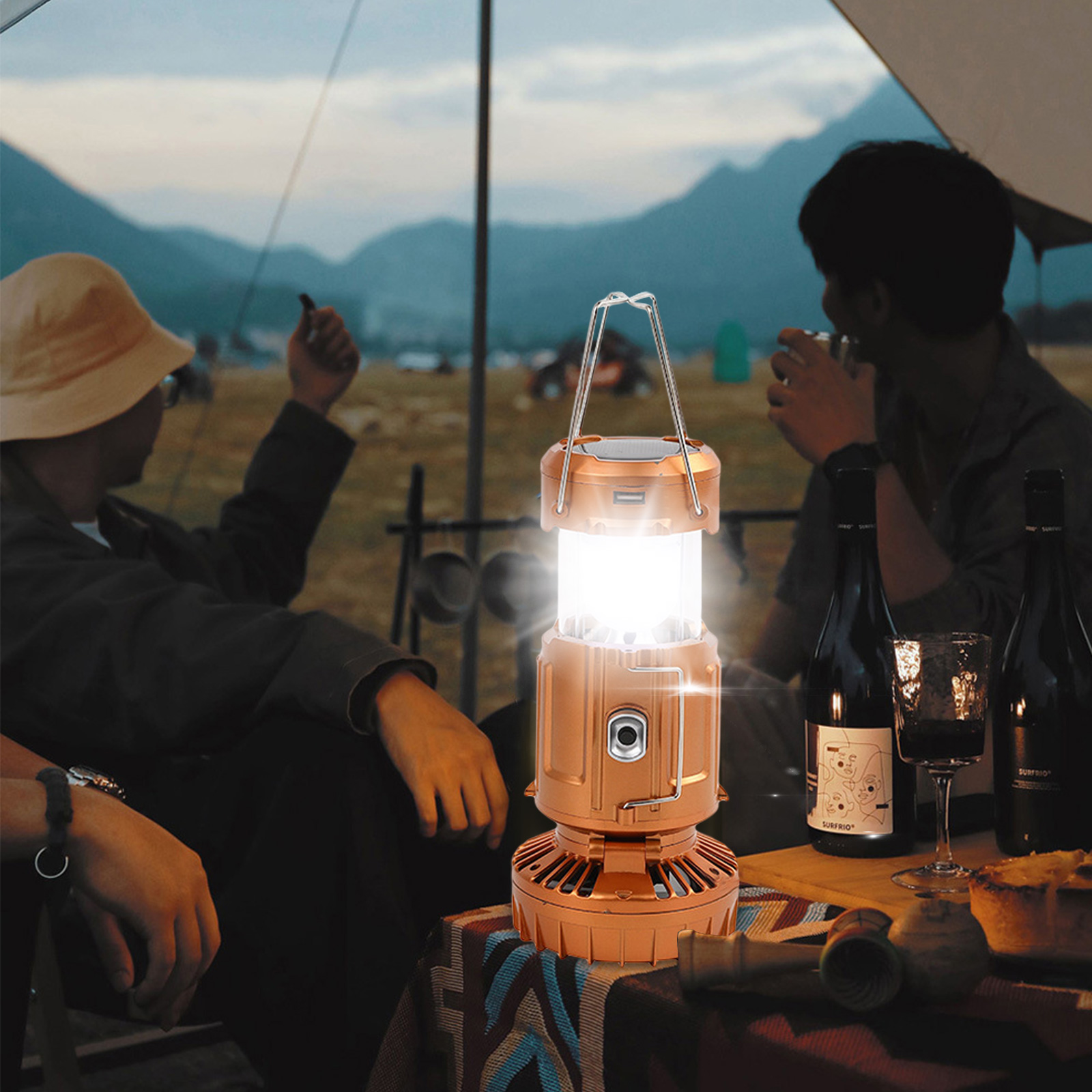1500mAh Camping Lantern Fan So - Headlamp Waterproof Rechargeable review and price