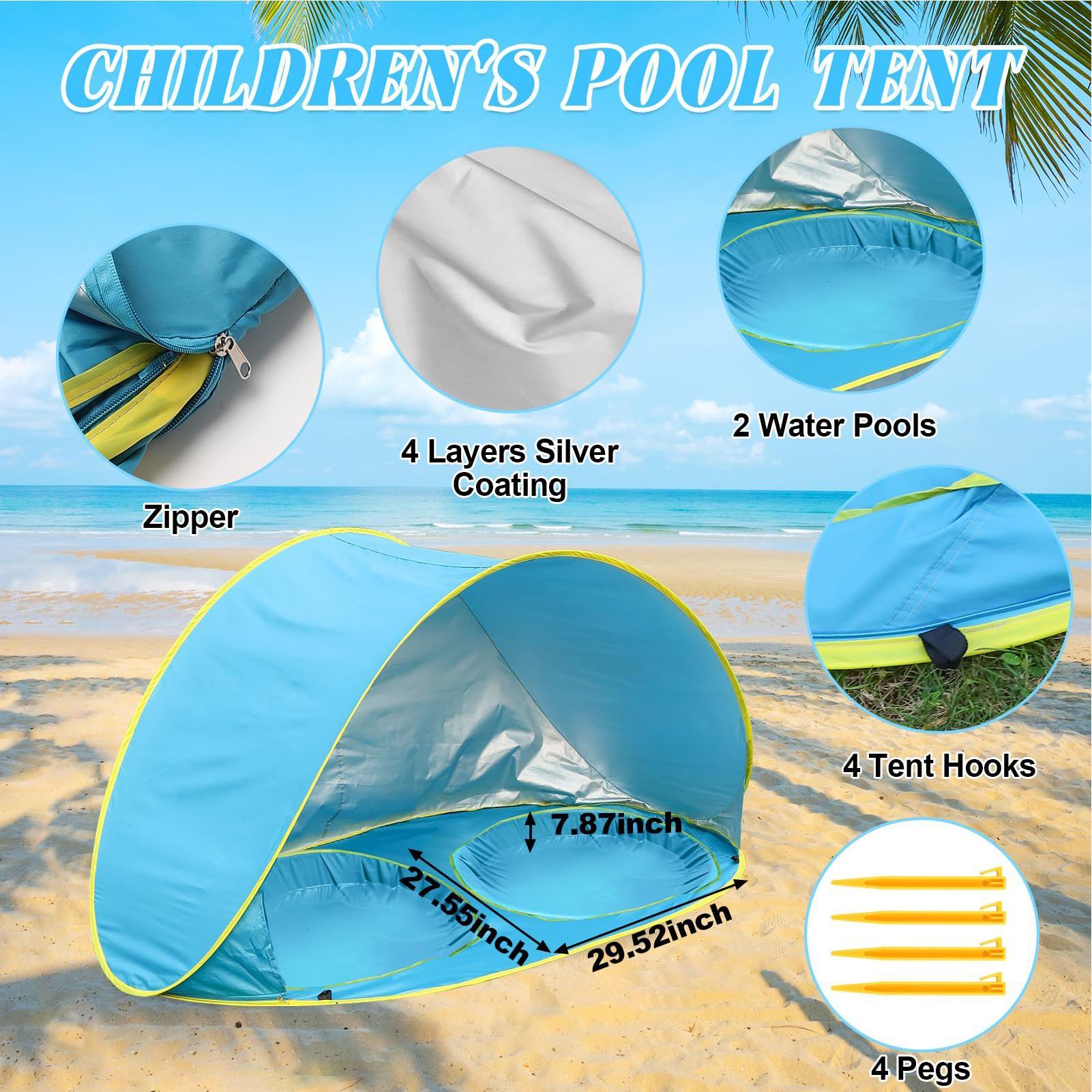 Kid Beach Tent With Pool UV Pr - Outdoor Adventure Tent review and price