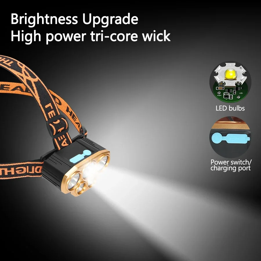Rechargeable 5 LED Headlight U - Headlamp Waterproof Rechargeable review and price