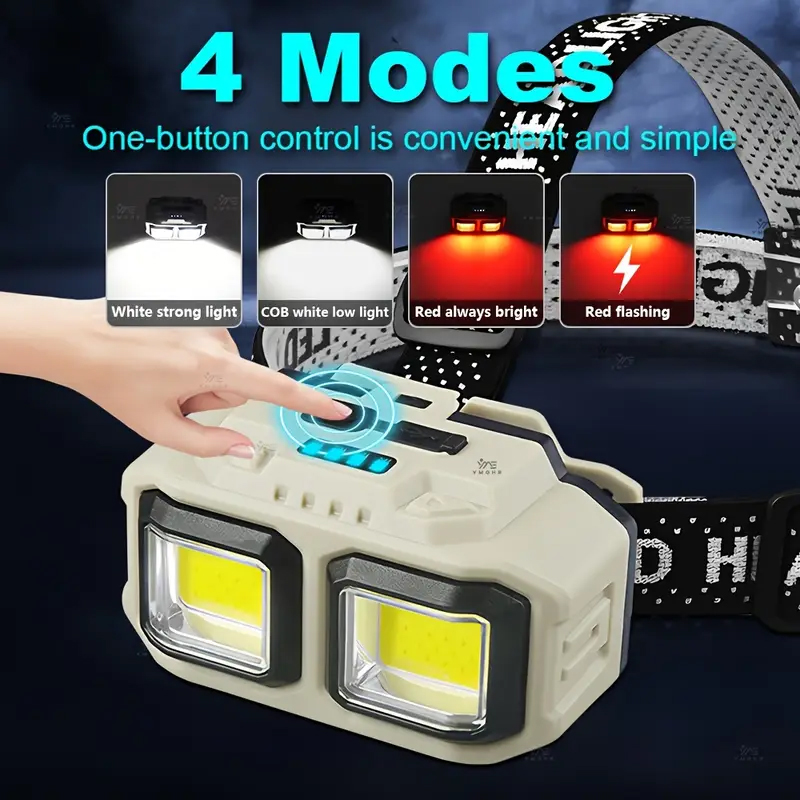 COB LED Headlamp Rechargeable  - Headlamp Waterproof Rechargeable review and price