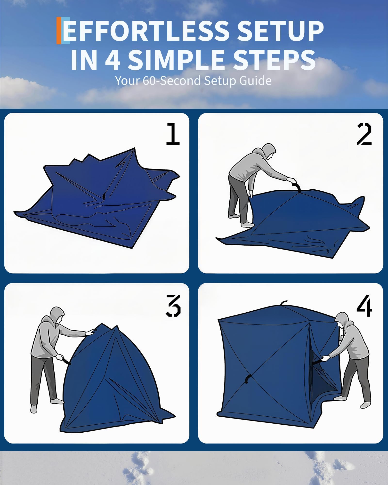 Pop-Up Ice Fishing Tent Hub-St - Outdoor Adventure Tent review and price