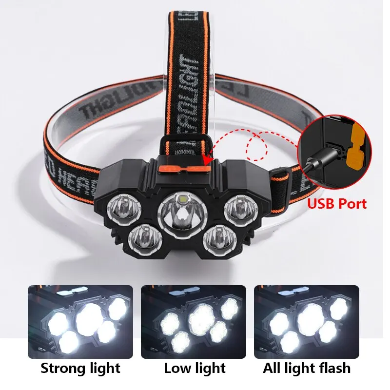 Rechargeable 5 LED Headlamp St - Headlamp Waterproof Rechargeable review and price
