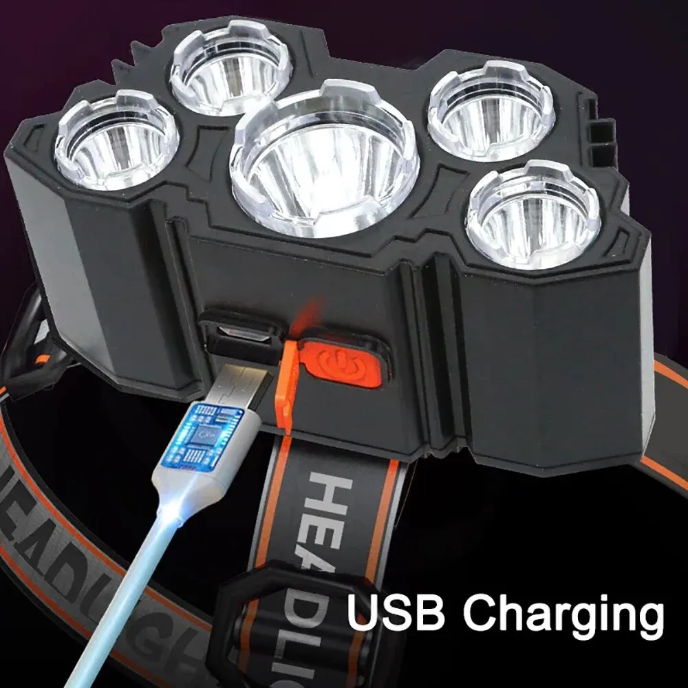 Rechargeable 5 LED Headlamp St - Headlamp Waterproof Rechargeable review and price