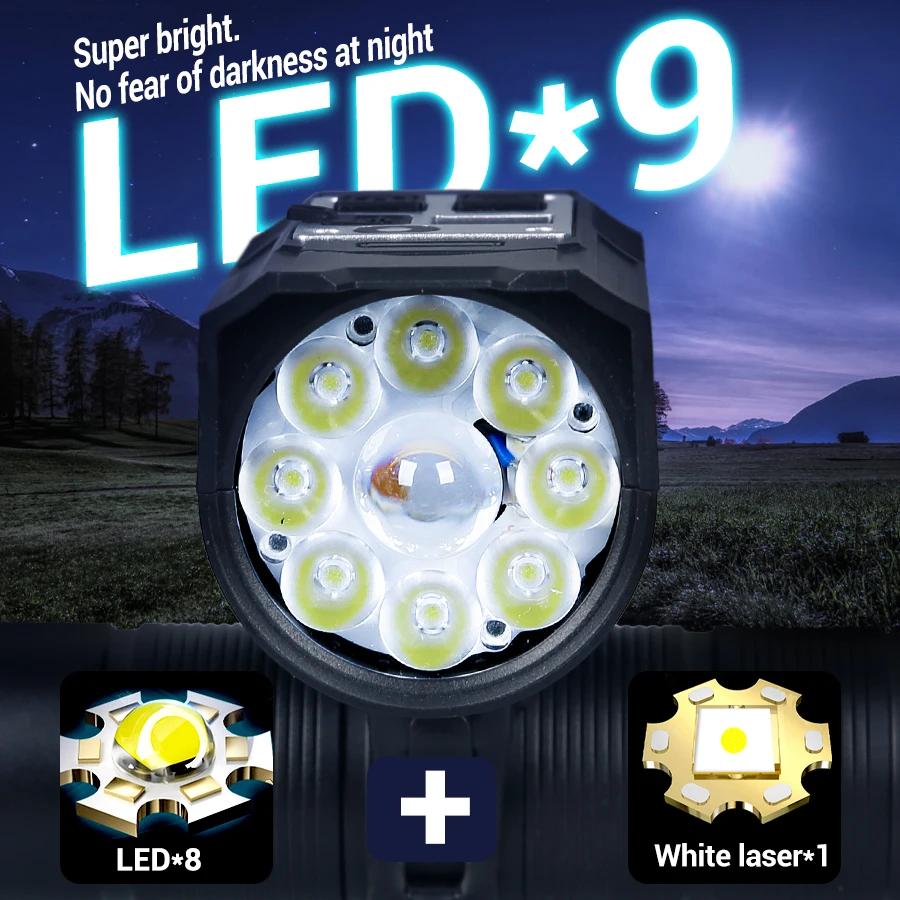 9 LED Bicycle Headlight USB Re - Headlamp Waterproof Rechargeable review and price