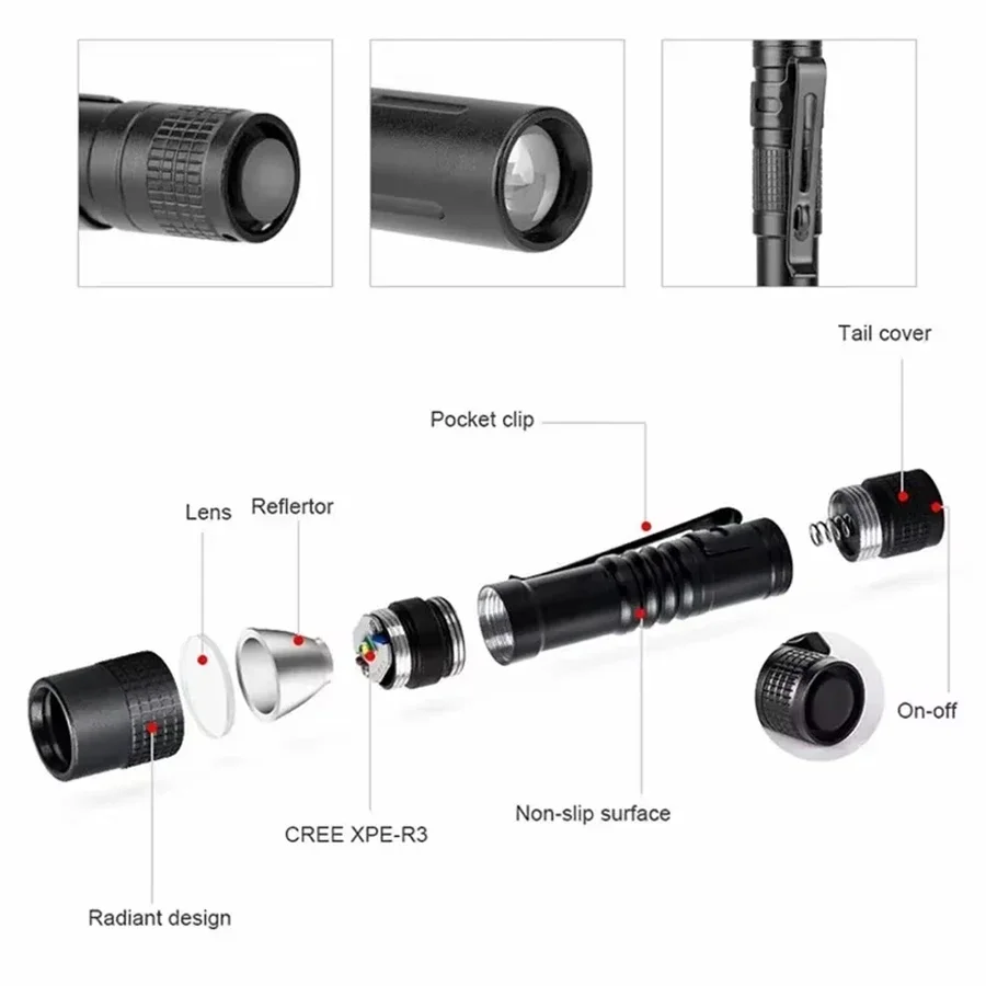 1-4PCS Mini Portable LED Pen L - Outdoor Adventure Trips review and price