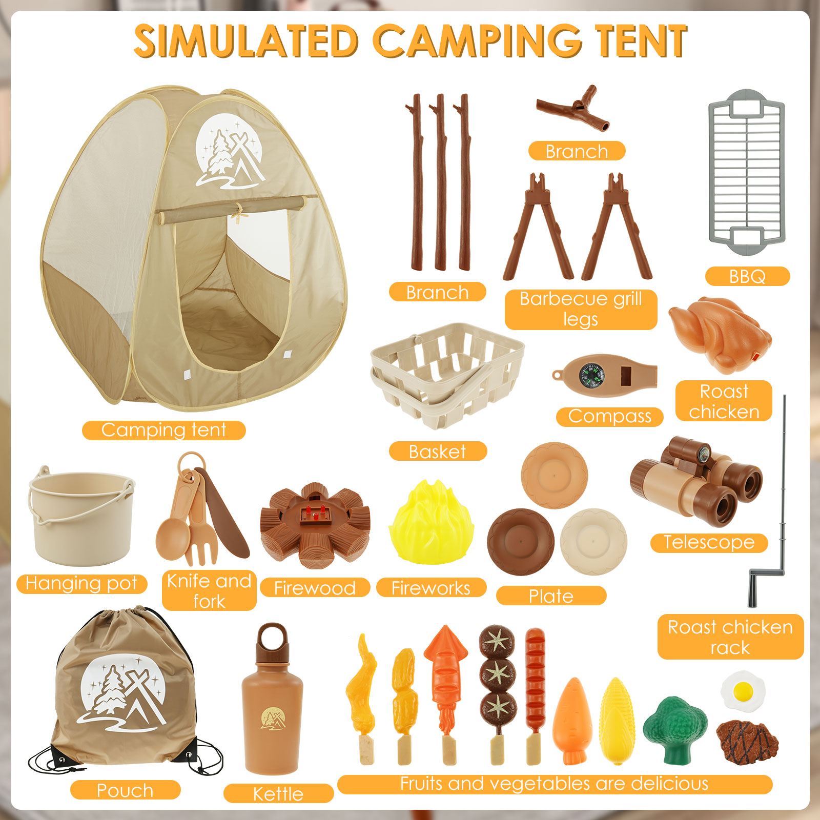 Kids Camping Toy Set Tent Pop  - Outdoor Adventure Kit For Kids review and price