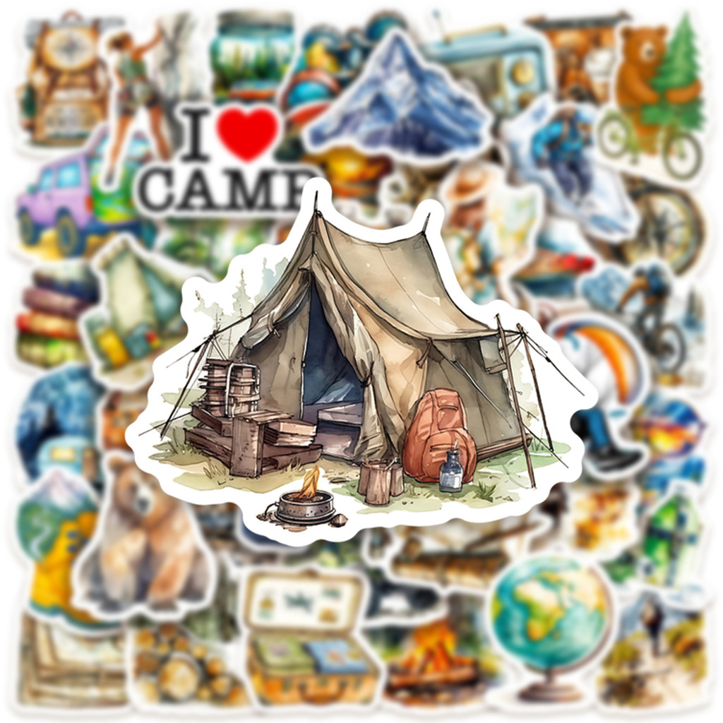 50PCS Outdoor Watercolor Campi - Outdoor Adventure Stores review and price
